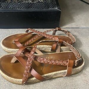 Blowfish by Malibu Brown Braided  Cork Sandals women 8.5 NEW